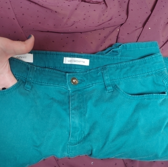 LIZ Claiborne Turquoise City Fit Skinny Jeans - Picture 4 of 7